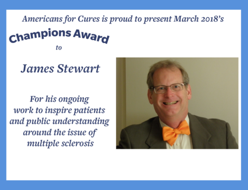 Champions Award Recipient For March James Stewart